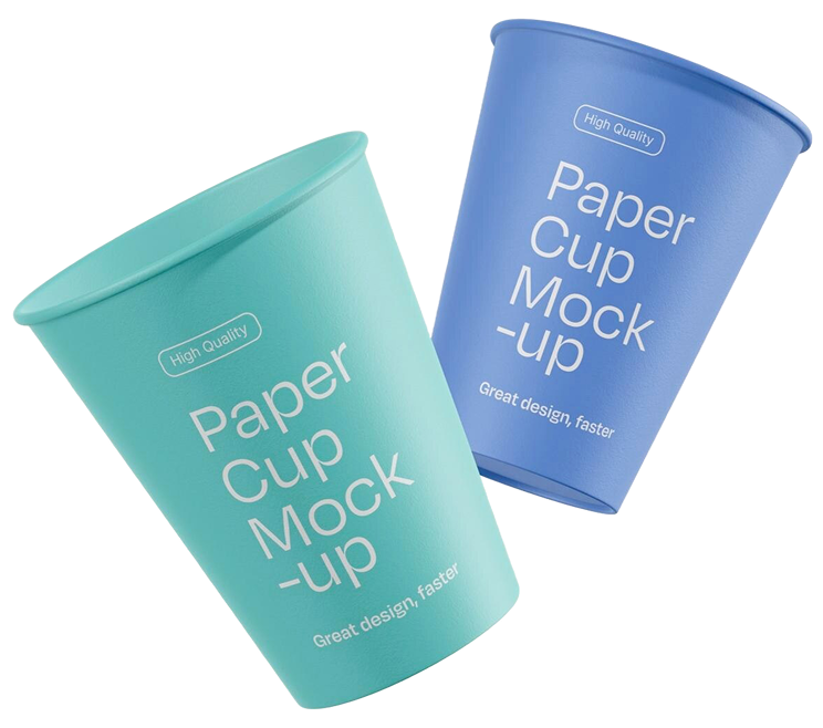 Paper cups mockup